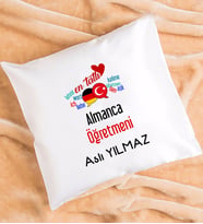 Mesajlı Almanca Öğretmeni Hediye Yastık