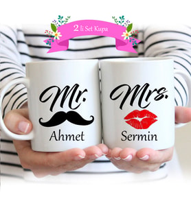 Mr Mrs 2Li Kupa (Beyaz)
