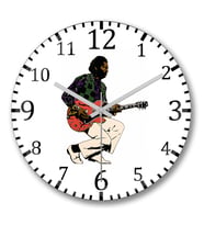 Chuck Berry Duvar Saati Bombeli Gercek Cam