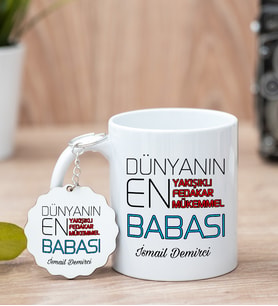 Dünyanın En İyi Babası Beyaz Kupa Ve Anahtarlık Set
