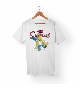 The Simpsons Beyaz Tişört