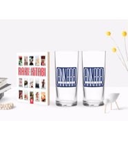 BK Gift Kişiye Özel Renkli Baskılı Ankara Tasarımlı Turistik İkili Rakı Bardağı ve Rakı Cep Kitabı Hediye Seti-2 (Model 1)