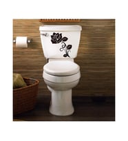 Gül Deseni klozet Kapak Banyo Wc Sticker