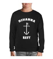 Rihanna Navy Siyah Çocuk Sweatshirt