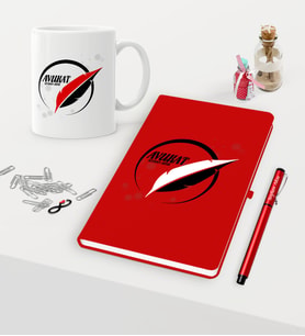 BK Gift Kişiye Özel Avukat Temalı Kırmızı Defter Kalem Kupa Seti - 13 (Model 1)