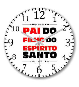 Em Nome do Pai  Duvar Saati Bombeli Gercek Cam