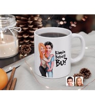 BK Gift Kişiye Özel Sevgililer Kimin Bebeği Bu Karikatürlü Beyaz Kupa Bardak-80