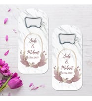 Mermer Desenli Nikah Hatırası Temalı Uzun (dik ) Açacak Magnet