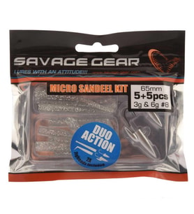 Savage Gear LRF Micro Sandeel Kit 1+1 5+5 Silikon Yem SİLVER