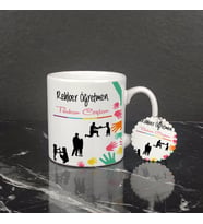 Rehber Öğretmen Kupa Bardak ve Anahtarlık Set