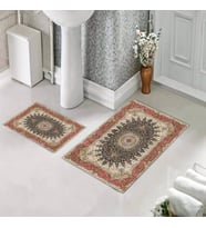 Banyo Halısı Ikili Klozet Takımı Kaymaz Tabanlı (60 xm x 100 cm + 40 cm x 60 cm) 