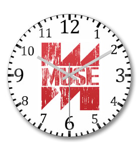 Muse Duvar Saati Bombeli Gercek Cam