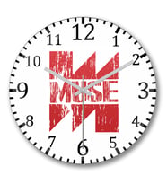 Muse Duvar Saati Bombeli Gercek Cam