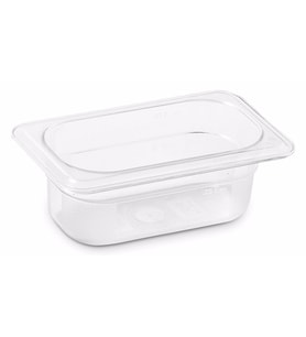 Plastport Kırılmaz Şeffaf Gastronom Küvet 1/9-65 (Siyah-Gri)