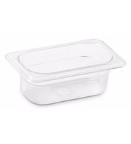 Plastport Kırılmaz Şeffaf Gastronom Küvet 1/9-65 (Siyah-Gri)