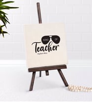 BK Gift Kişiye Özel Öğretmenin Kralı Şovaleli Doğal Taş-1 (Beyaz)