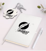 BK Gift Kişiye Özel Avukat Beyaz Defter Kalem ve Anahtarlık Hediye Seti-12 (Model 1)