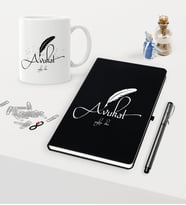 BK Gift Kişiye Özel Avukat Temalı Siyah Defter Kalem Kupa Seti - 6 (Model 1)