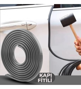 Gri Oto Kapı Fitili Çizilme Çarpma Önleyici Araç Kapı Koruyucu Fitil