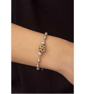 Papatya Silver 925 Ayar Renkli Dorica Toplu Küme Fantezi Gümüş Bileklik