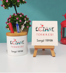 Eczane Teknikeri Kalemlik ve Dekoratif Taş Baskı Seti