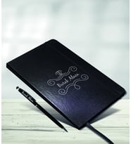 Kişiye Özel Siyah Defter Touchpen Kalem Hediye Seti Model-9