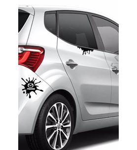Mazda Premacy baskılı sticker boya görünümlü arac markalı 2 adet sticker aksesuar