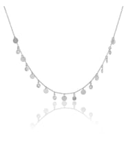 Söğütlü Silver pullu ve zirkon taşlı kolye
