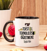 Tekstil Teknolojisi Öğretmenine Hediye Renkli Kupa Bardak