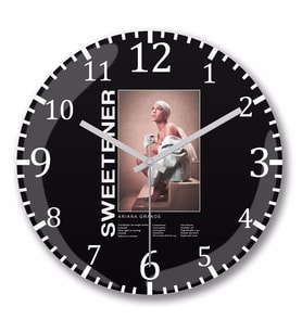Ariana Grande Sweetener  Duvar Saati Bombeli Gercek Cam