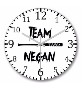 Team  Negan Duvar Saati Bombeli Gercek Cam