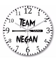 Team  Negan Duvar Saati Bombeli Gercek Cam
