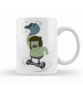 Regular Show Muscle Man Spinning On A Hoverboard Kupa Bardak