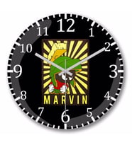 Martian  Marvin Duvar Saati Bombeli Gercek Cam