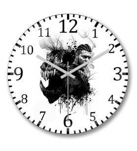 Ivar The Boneless Vikings Duvar Saati Bombeli Gercek Cam