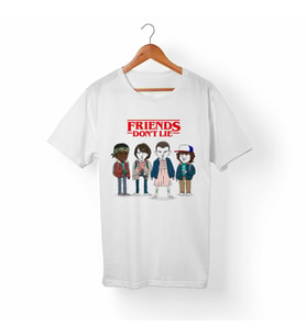 Stranger Things Beyaz Tişört