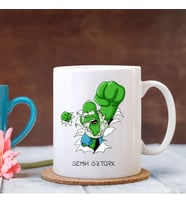 BK Gift Kişiye Özel Hulk Simpson Tasarımlı Beyaz Kupa Bardak