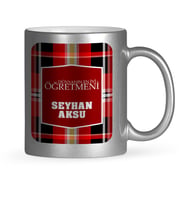 BK Gift Kişiye Özel Dünyanın En İyi Öğretmeni Gümüş Yaldızlı Kupa Bardak  9