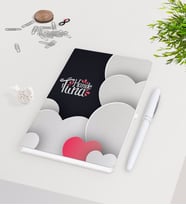BK Gift Kişiye Özel Sevgililer Günü Beyaz Defter Kalem Seti-132