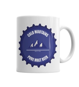 Cold Moutains Beer Kupa Bardak Porselen