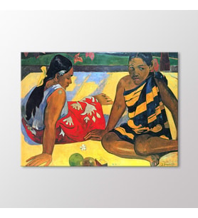Arty Tablo Zwei Frauen Von Tahiti Tablo (Karışık)