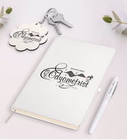 BK Gift Kişiye Özel Odyometrist Beyaz Defter Kalem ve Anahtarlık Hediye Seti (Model 1)