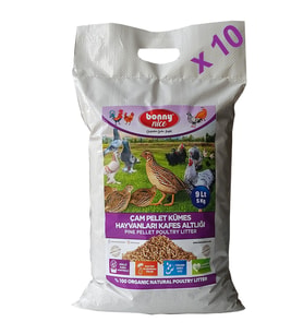 Bonny Nice Bıldırcın Güvercin Süs Tavukları Kafes Altlığı 9 l x 10 Paket