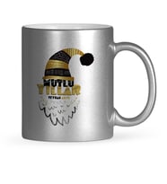 BK Gift Kişiye Özel Mutlu Yıllar Gümüş Yaldızlı Kupa Bardak  7