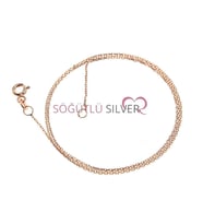 Söğütlü Silver Rose Kolye Zinciri