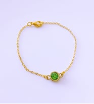 Altın Kaplama Özel Doğum Taşı Bileklik - Birthstones (Altın)