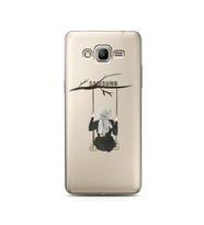 Salıncak Kız Tasarımlı Süper Şeffaf Silikon Telefon Kılıfı Samsung Grand Prime