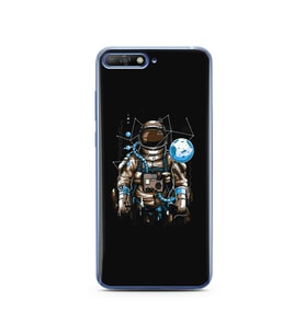 Uzay Astronot Tasarım Süper Şeffaf Silikon Telefon Kılıfı Huawei Y6 2018