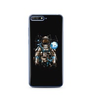 Uzay Astronot Tasarım Süper Şeffaf Silikon Telefon Kılıfı Huawei Y6 2018