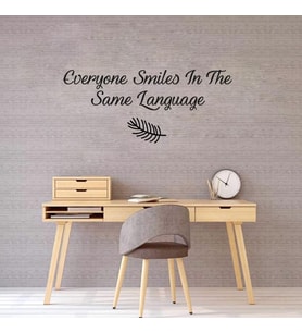 New Jargon - Everyone Similes İn The Same Language Duvar Stickerı 60x14cm - Siyah